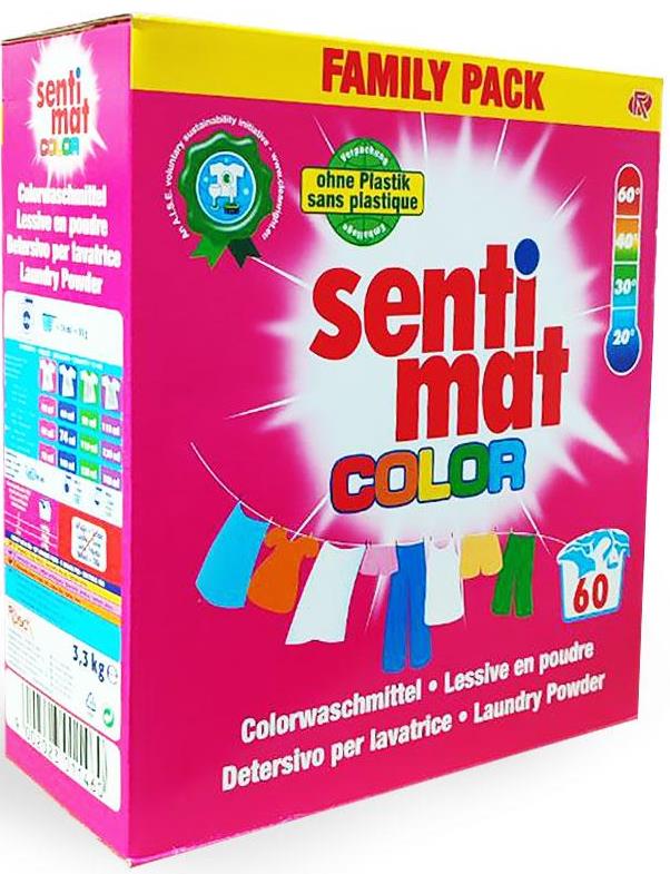 Sentimat Color Laundry Detergent Powder, 60 Loads, 3.3 kg