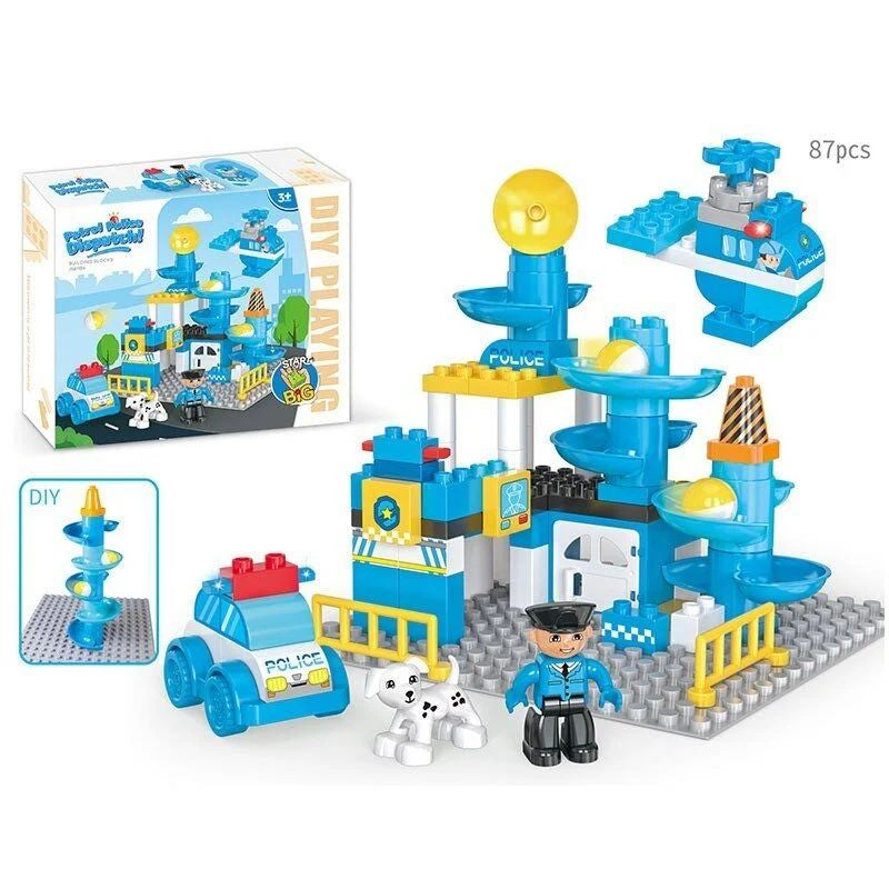 JS 611 B4 Police Station Building Set, 87 pcs
