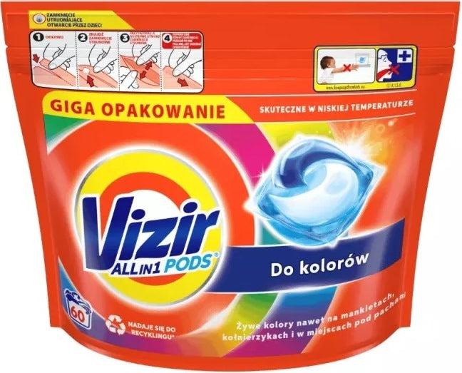 Vizir Color Laundry Detergent Pods, 60 pcs (Price per 1 pc)