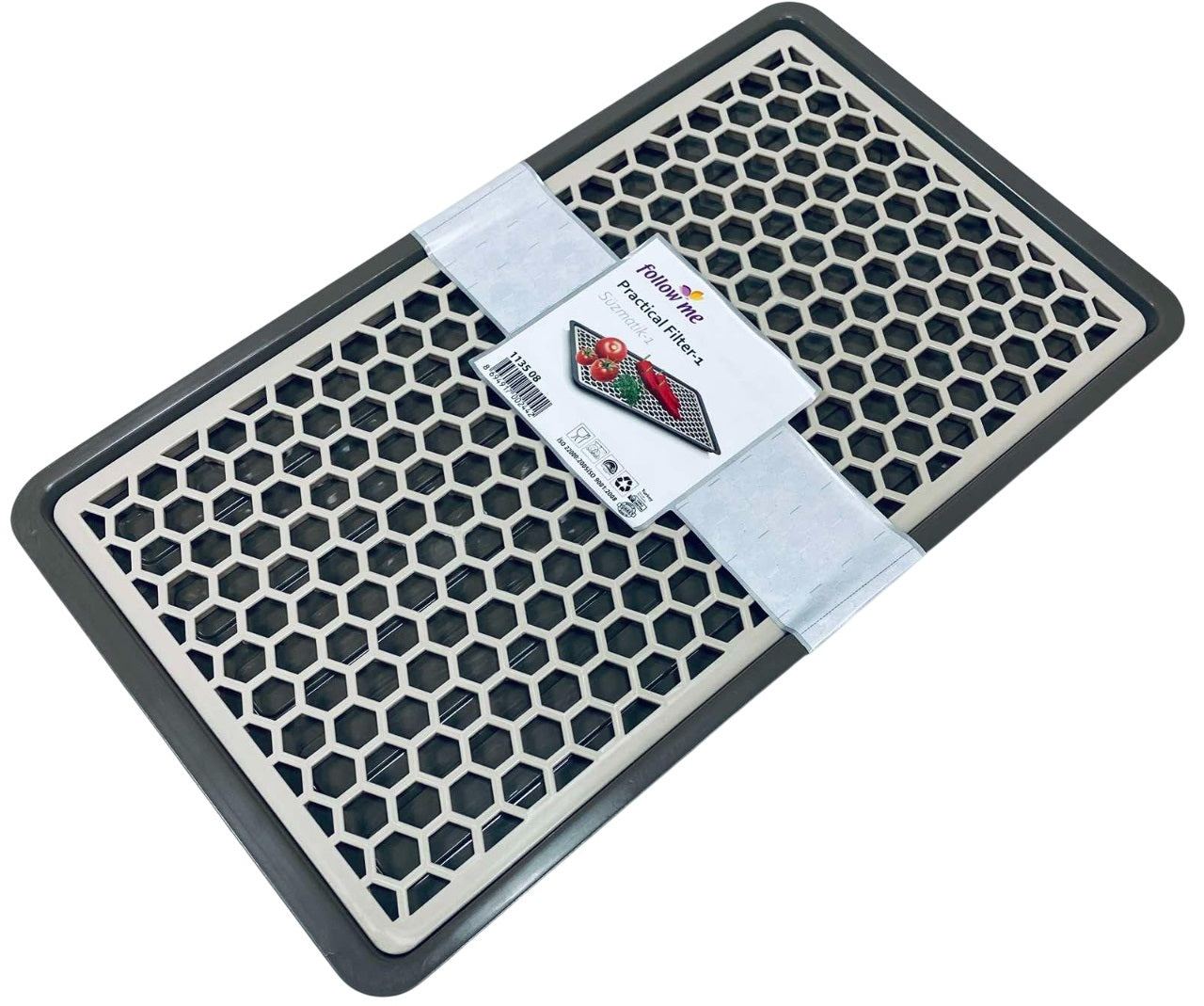 Bursev Plastic 1135 08 Plastic Glass Drying Rack, 41.5 x 24 x 2.5 cm