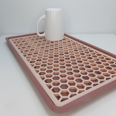 Bursev Plastic 1135 08 Plastic Glass Drying Rack, 41.5 x 24 x 2.5 cm - Image 2