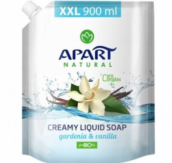 Apart Natural Gardenia & Vanilla Liquid Cream Soap Refill Pouch, 900 mL