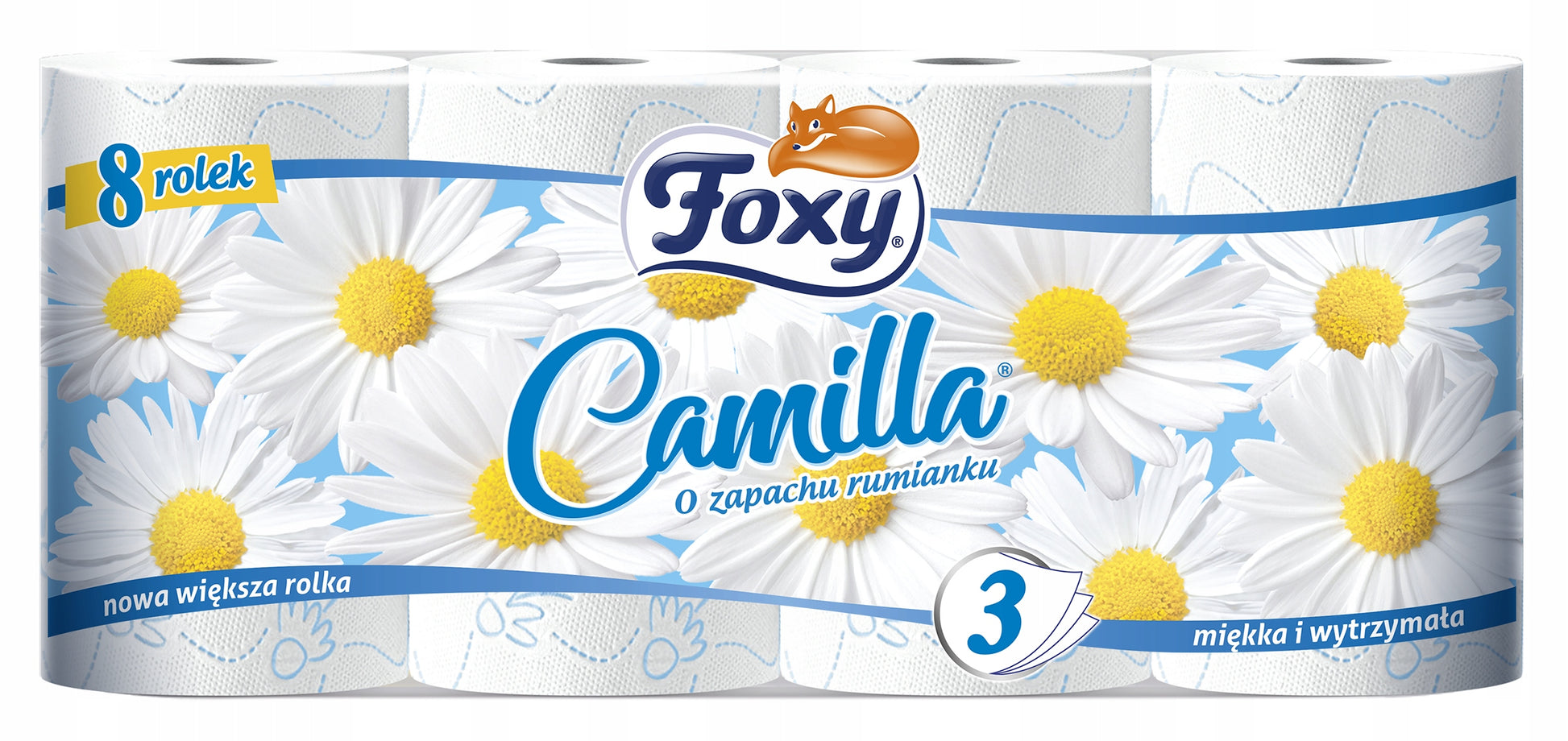 Foxy Camilla 3-Ply Toilet Paper, 8 Rolls