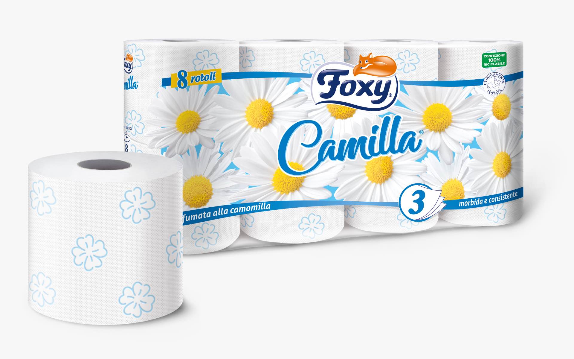 Foxy Camilla 3-Ply Toilet Paper, 8 Rolls - Image 2