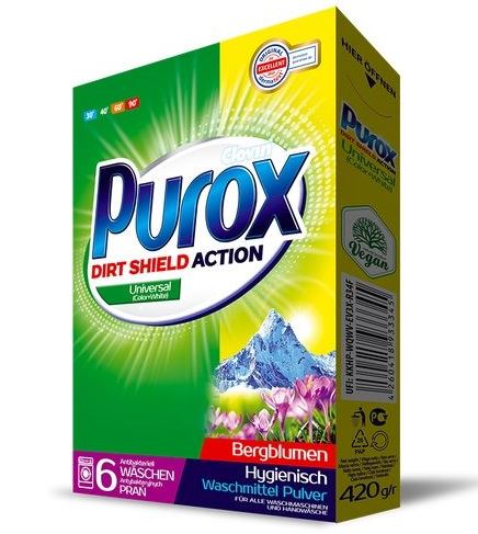 Purox Universal Color+White Laundry Detergent Powder, 420 g