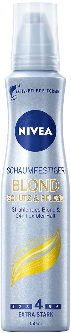 Nivea Blonde Protection & Care Hold 4 Hair Mousse, 150 mL