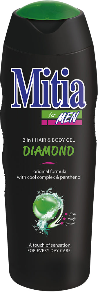 Mitia Diamond 2-in-1 Shower Gel & Shampoo, 400 mL