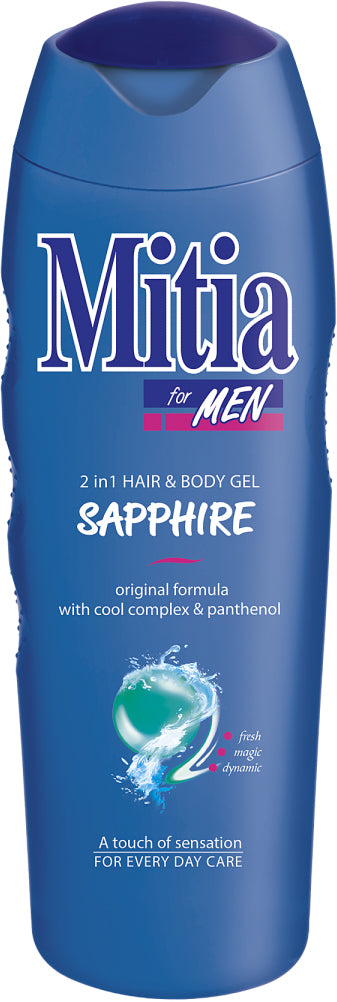 Mitia Sapphire 2-in-1 Shower Gel & Shampoo, 400 mL