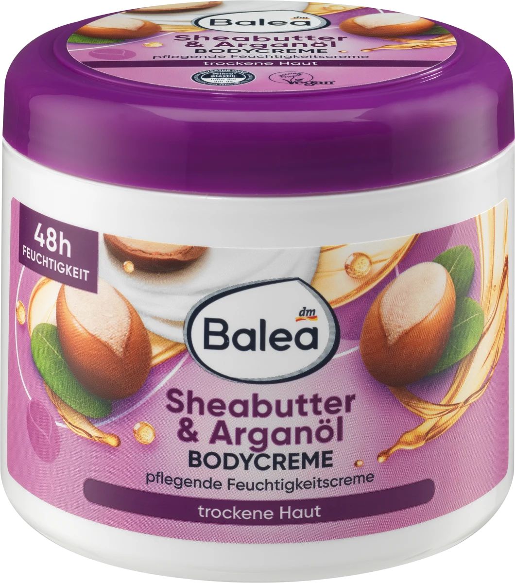 Balea Shea Butter & Argan Oil Body Cream, 500 mL