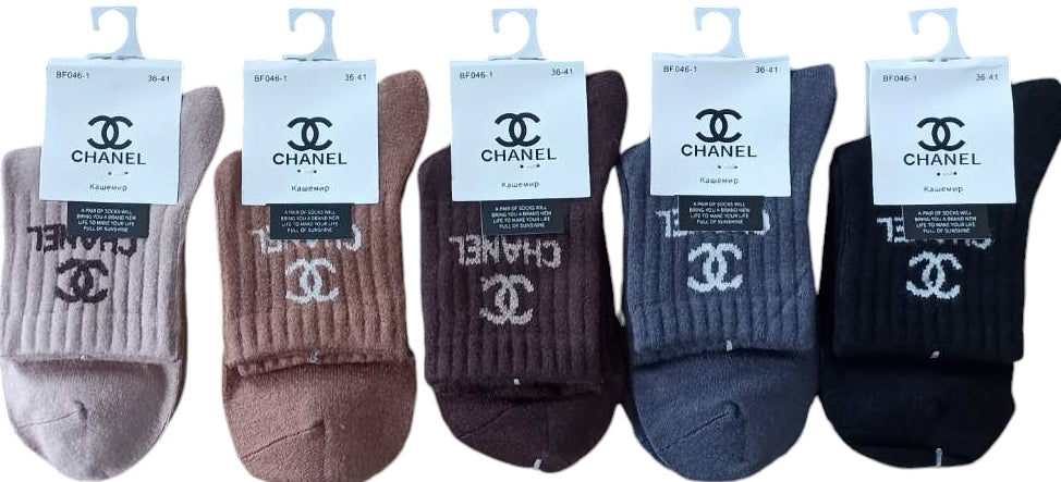 Korona BF046-1 Women's Cashmere Mid-Length Socks, Size 36-41
