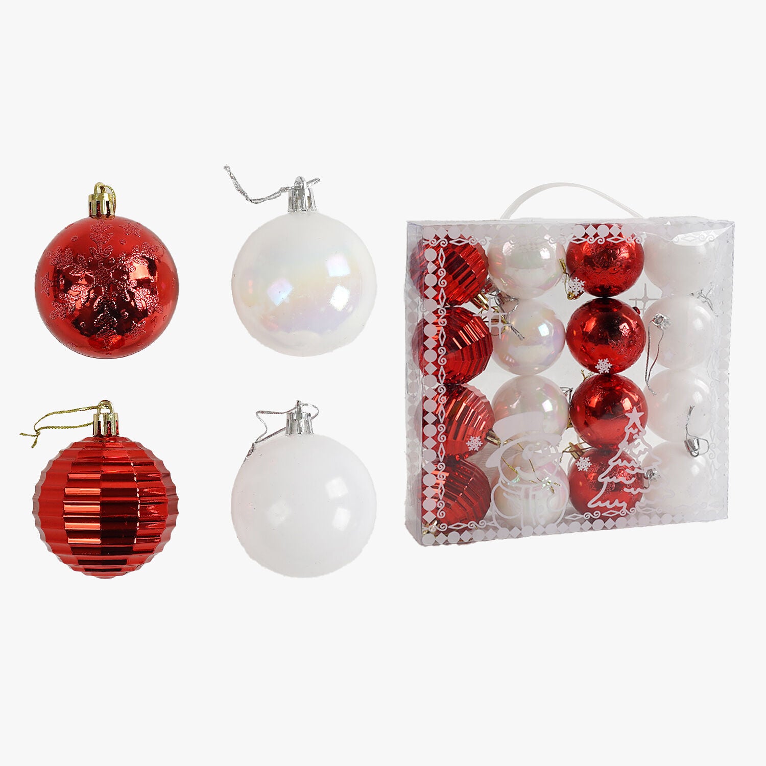 C 67396 Christmas Ball Ornaments, 6 cm Diameter, 16 pcs