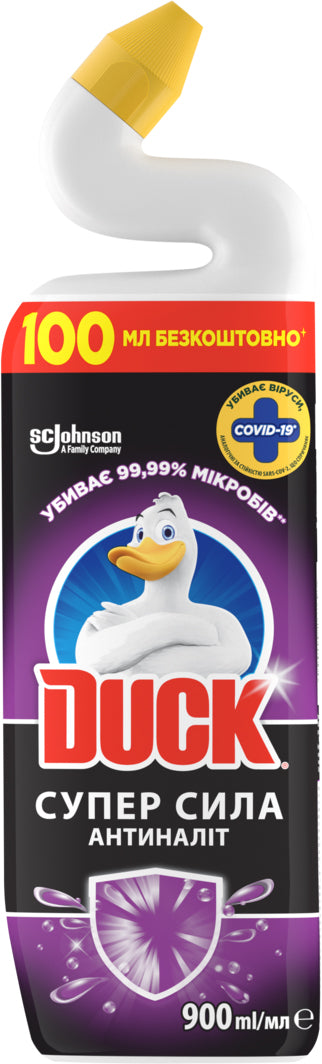 Duck Super Power Anti-Limescale Toilet Cleaner, 900 mL