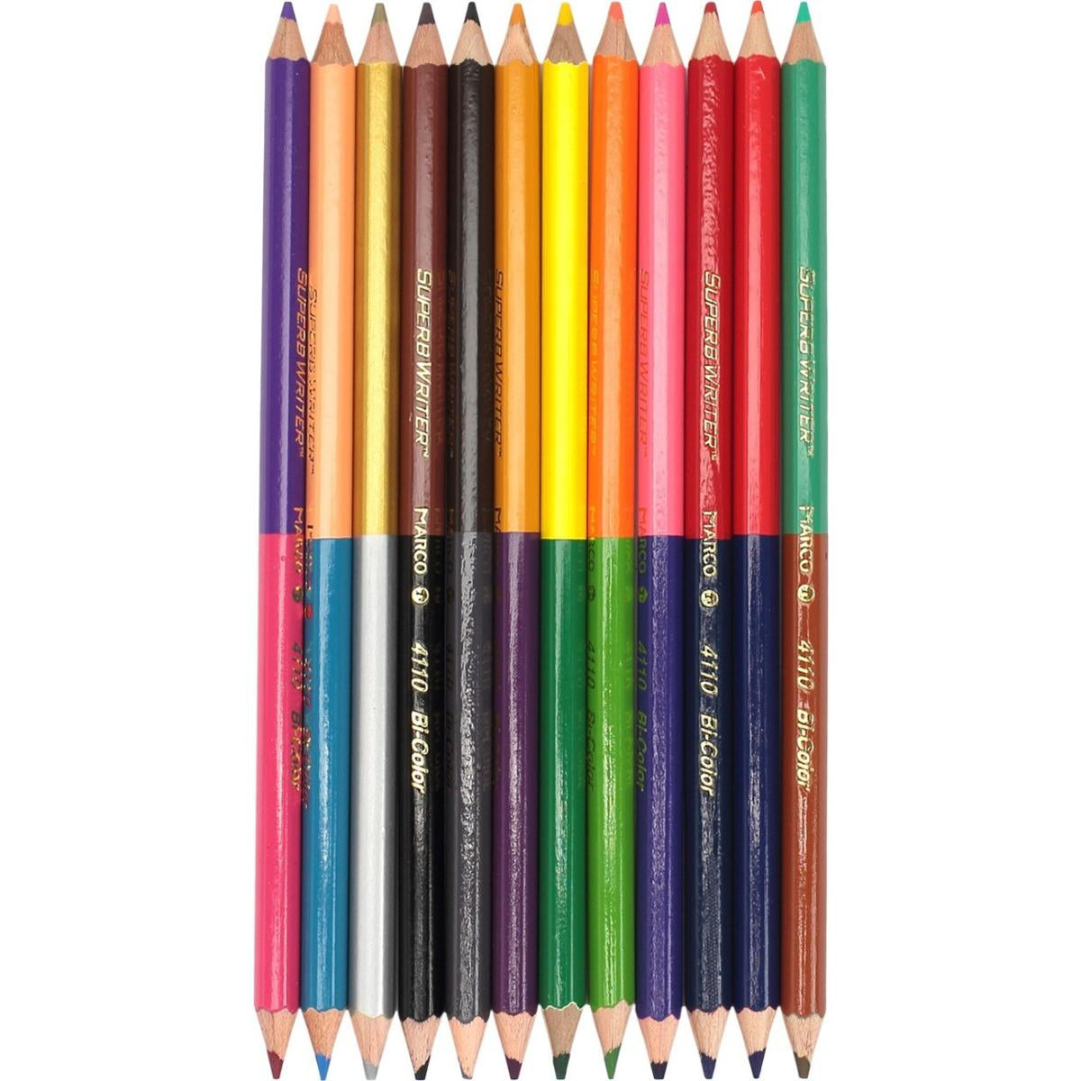 Marco 4110 Double-Ended Colored Pencils, 12 Pencils / 24 Colors - Image 2