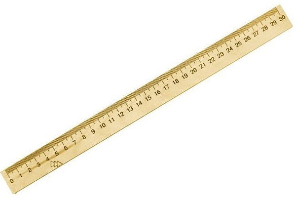 Wooden Ruler, 30 cm