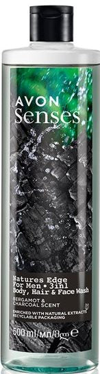 Avon Senses For Men Nature's Edge 3-in-1 Shower Gel, 500 mL