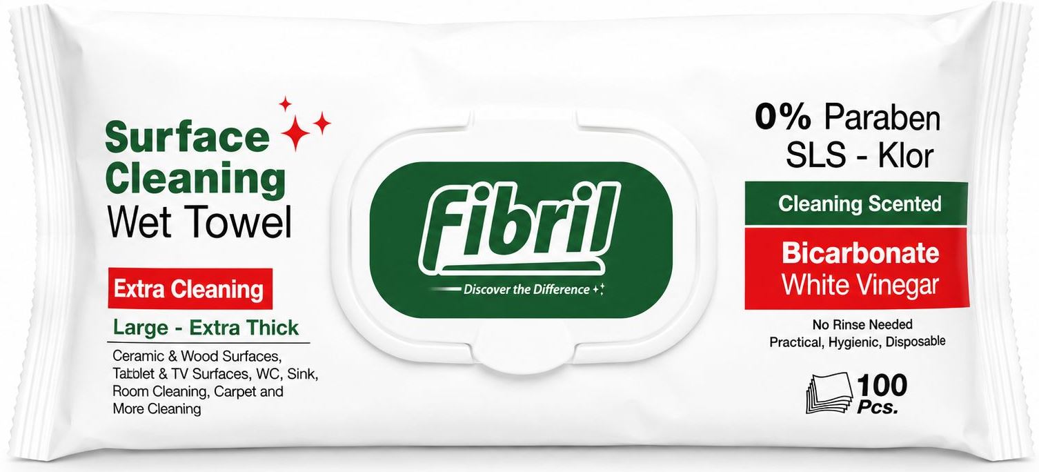 Fibril Cleaning Scented Surface Cleaning Wet Wipes, 100 pcs