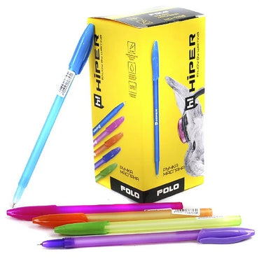 Hiper Polo NO-1158 Blue Oil-Based Ballpoint Pen, 1 mm - Image 2