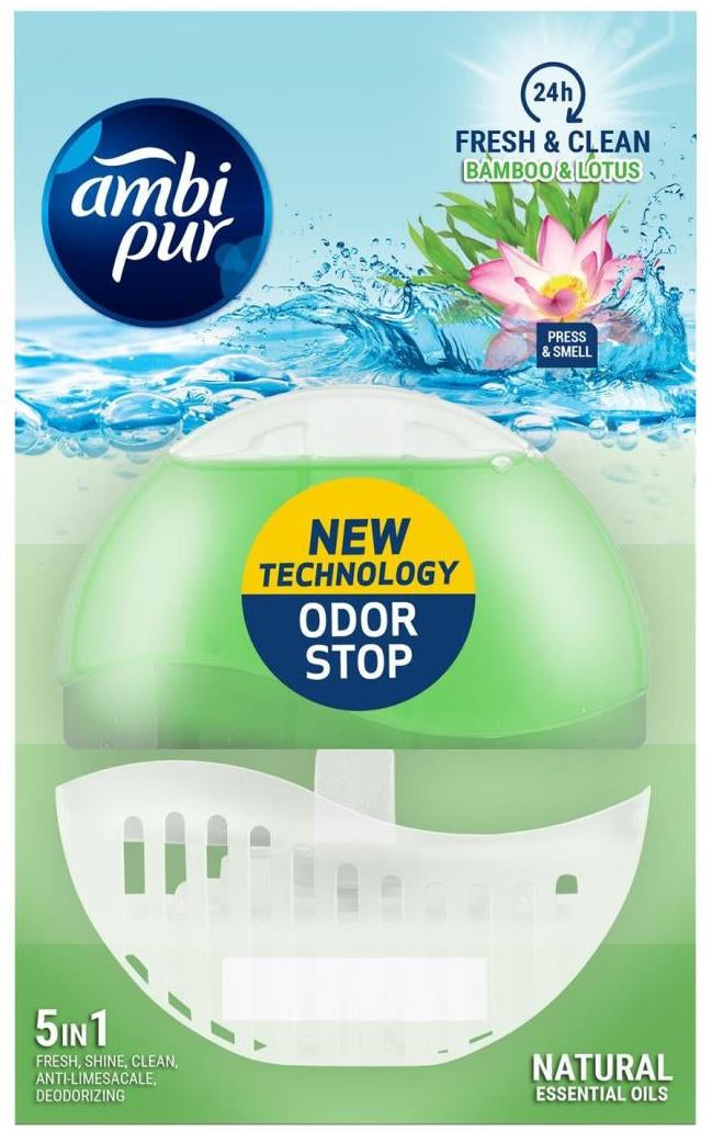 Ambi Pur Bamboo & Lotus Hanging Toilet Gel Block, 55 mL