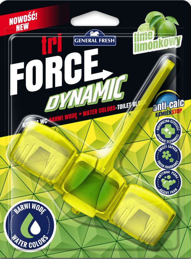 Force Tri Lime Toilet Block, 45 g