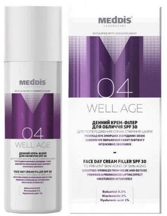 Meddis Well Age SPF 30 Day Face Filler Cream, 50 mL