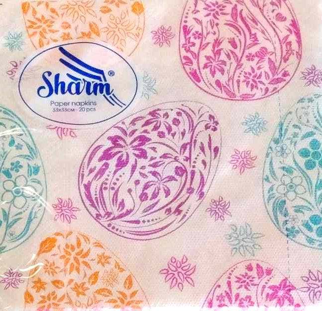 Sharm Easter 2-Ply Table Napkins, Assorted, 20 pcs, 33 x 33 cm - Image 3