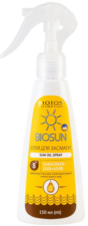 Bioton Cosmetics Biosun SPF 8 Tanning Oil, 150 mL