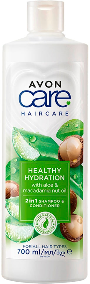 Avon Care Aloe & Macadamia Nut 2-in-1 Shampoo, 700 mL