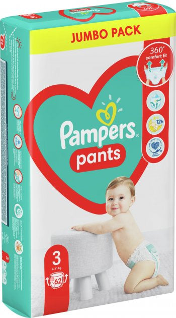 Pampers Pants Size 3 (Maxi) Baby Pull-Up Diaper Pants, 62 pcs, 6-11 kg - Image 3