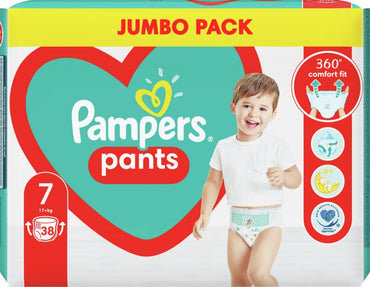 Pampers Pants Size 7 (Extra Large) Baby Pull-Up Diaper Pants, 38 pcs, 17+ kg - Image 2