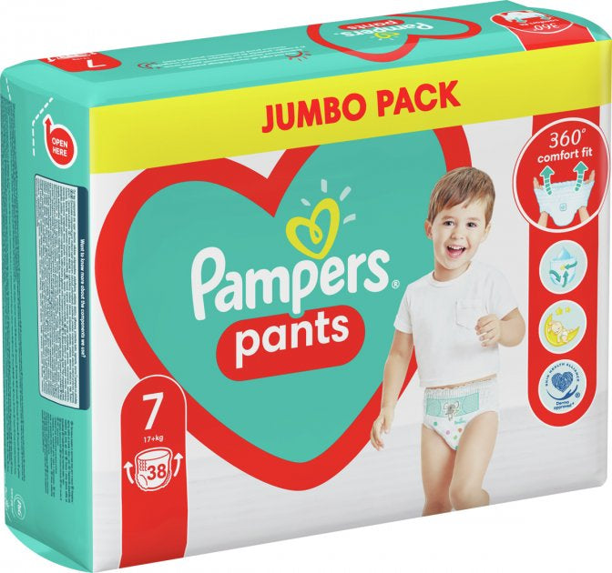 Pampers Pants Size 7 (Extra Large) Baby Pull-Up Diaper Pants, 38 pcs, 17+ kg - Image 3