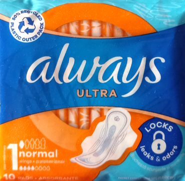 Always Ultra Normal Size 1 Sanitary Pads, 10 pcs - Image 2
