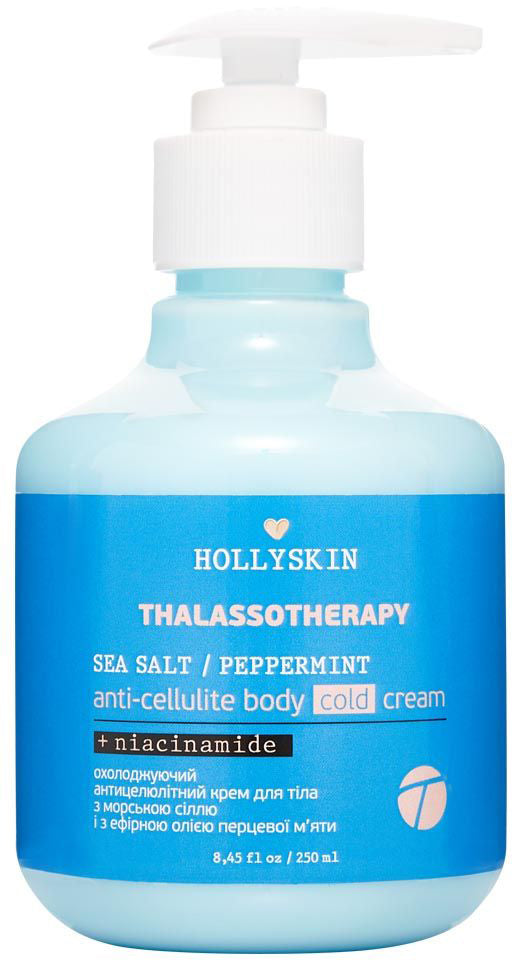 Hollyskin Sea Salt & Peppermint Oil Cooling Anti-Cellulite Body Cream, 250 mL
