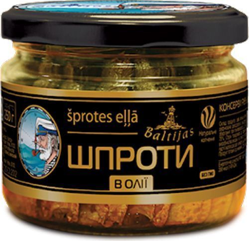 Baltijas Sprats in Oil, Glass Jar, 250 g