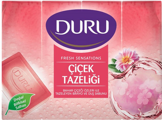 Duru Fresh Sensations Floral Cloud Bar Soap, 4 x 150 g