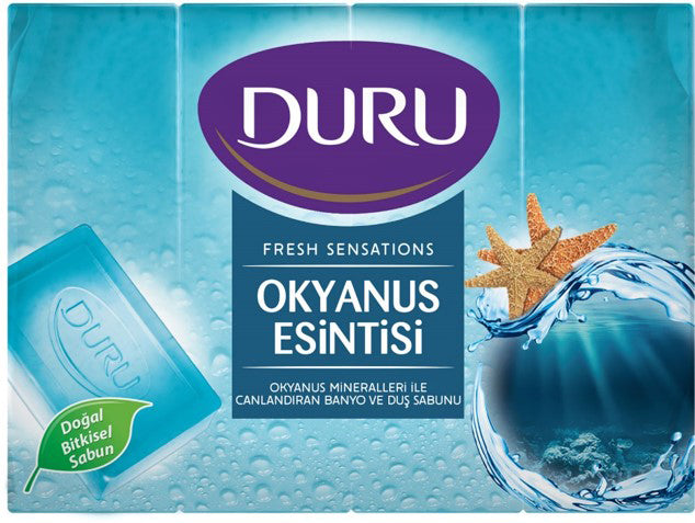 Duru Fresh Sensations Ocean Breeze Bar Soap, 4 x 150 g