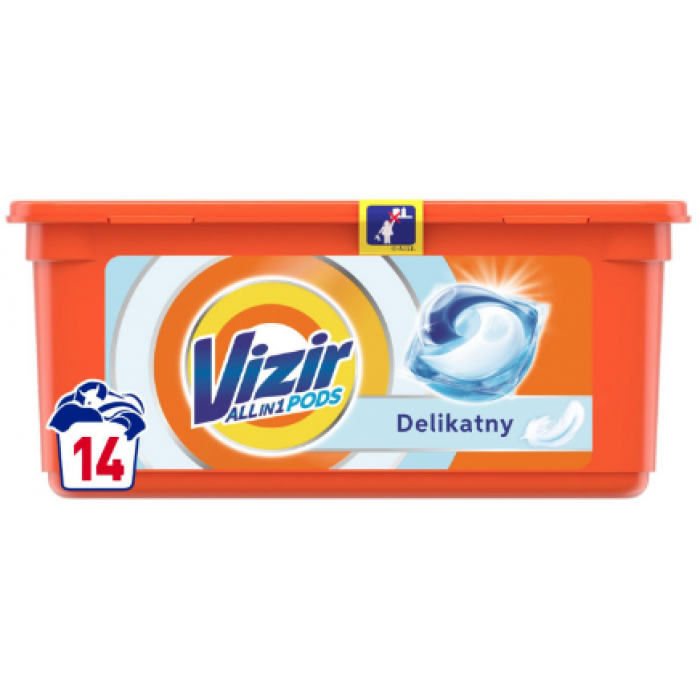 Laundry pods Vizir All in1 Sensitive for delicate laundry 14 pcs (priced per piece)