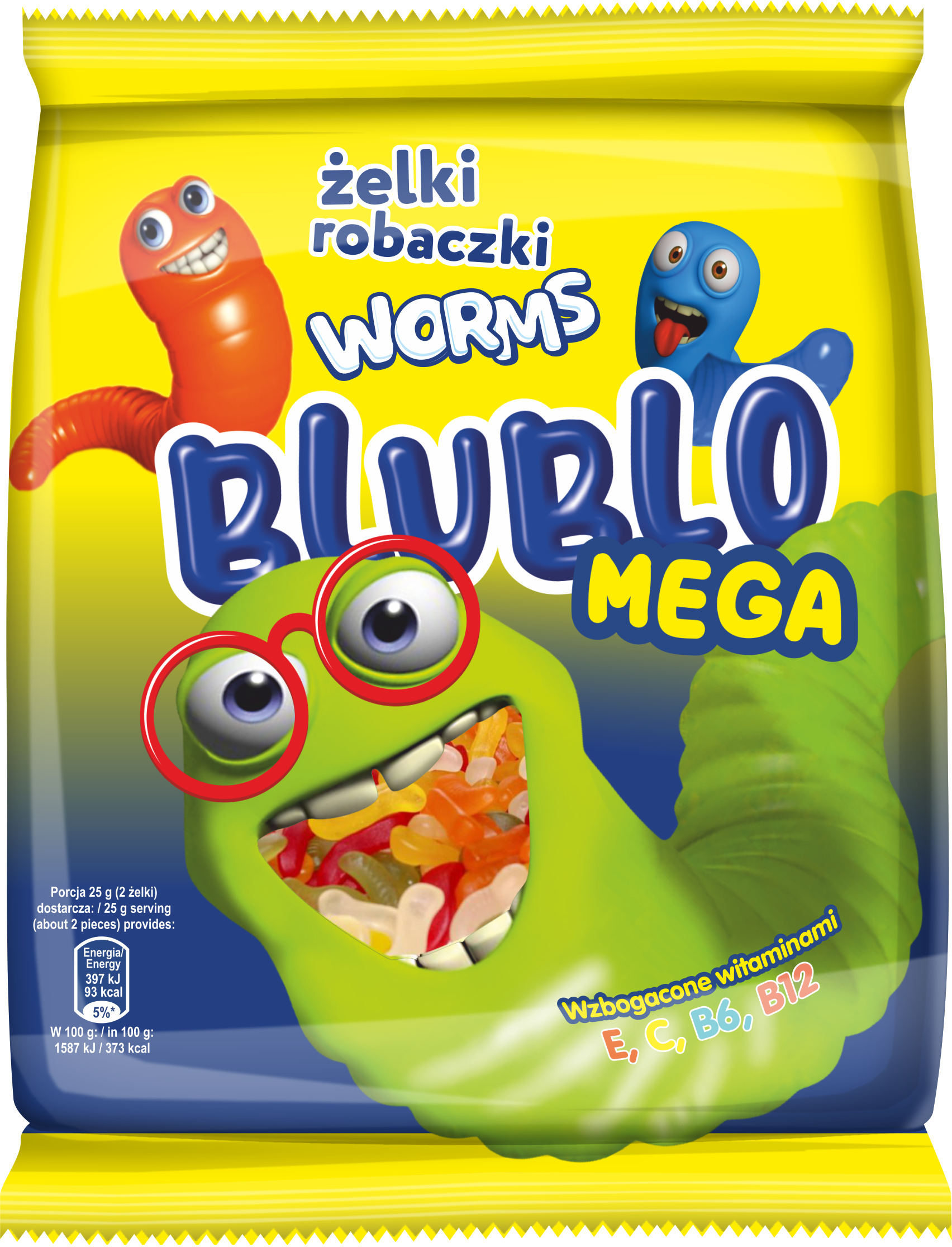 Blublo Mega Worm Gummies, 160 g