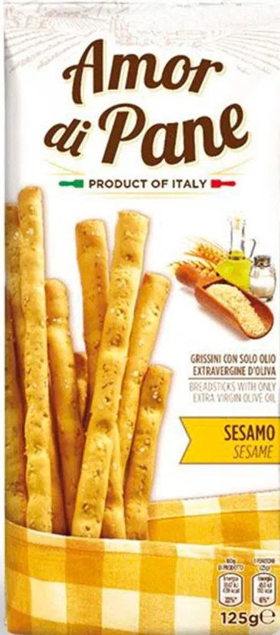 Helcom Amor di Pane Sesame Breadsticks, 125 g