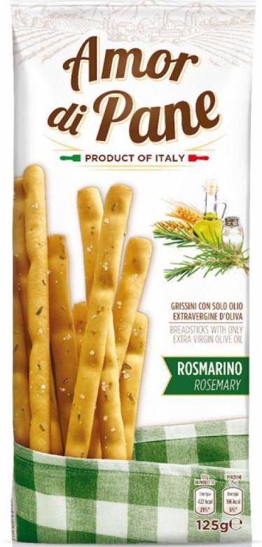 Helcom Amor di Pane Rosemary Breadsticks, 125 g
