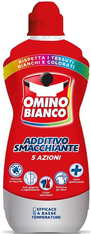 Omino Bianco Stain Remover & Laundry Booster Additivo Smacchiante 5v1, 900 mL