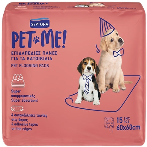 Septona Pet Training Pads Pet Me! 60 x 60 cm, 15 pcs