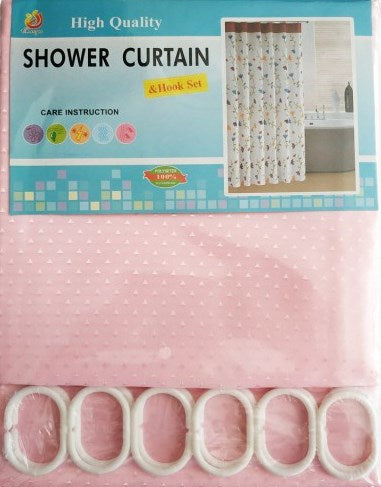 Pika Solid Bathroom Curtain, 180 x 180 cm