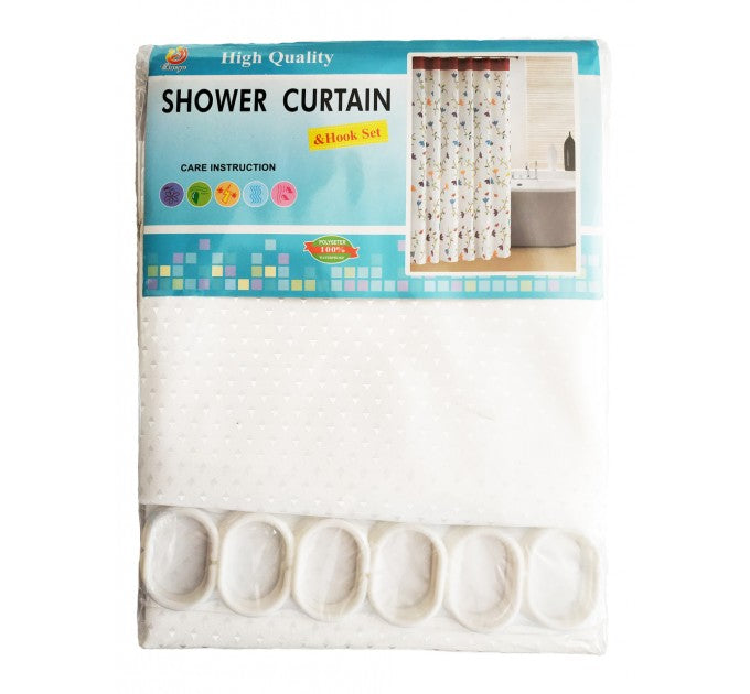 Pika Solid Bathroom Curtain, 180 x 180 cm - Image 3