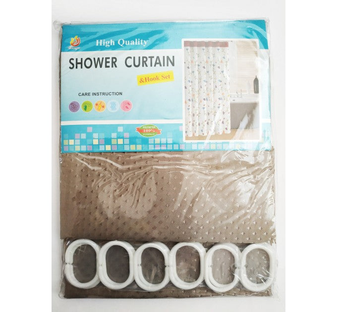 Pika Solid Bathroom Curtain, 180 x 180 cm - Image 4