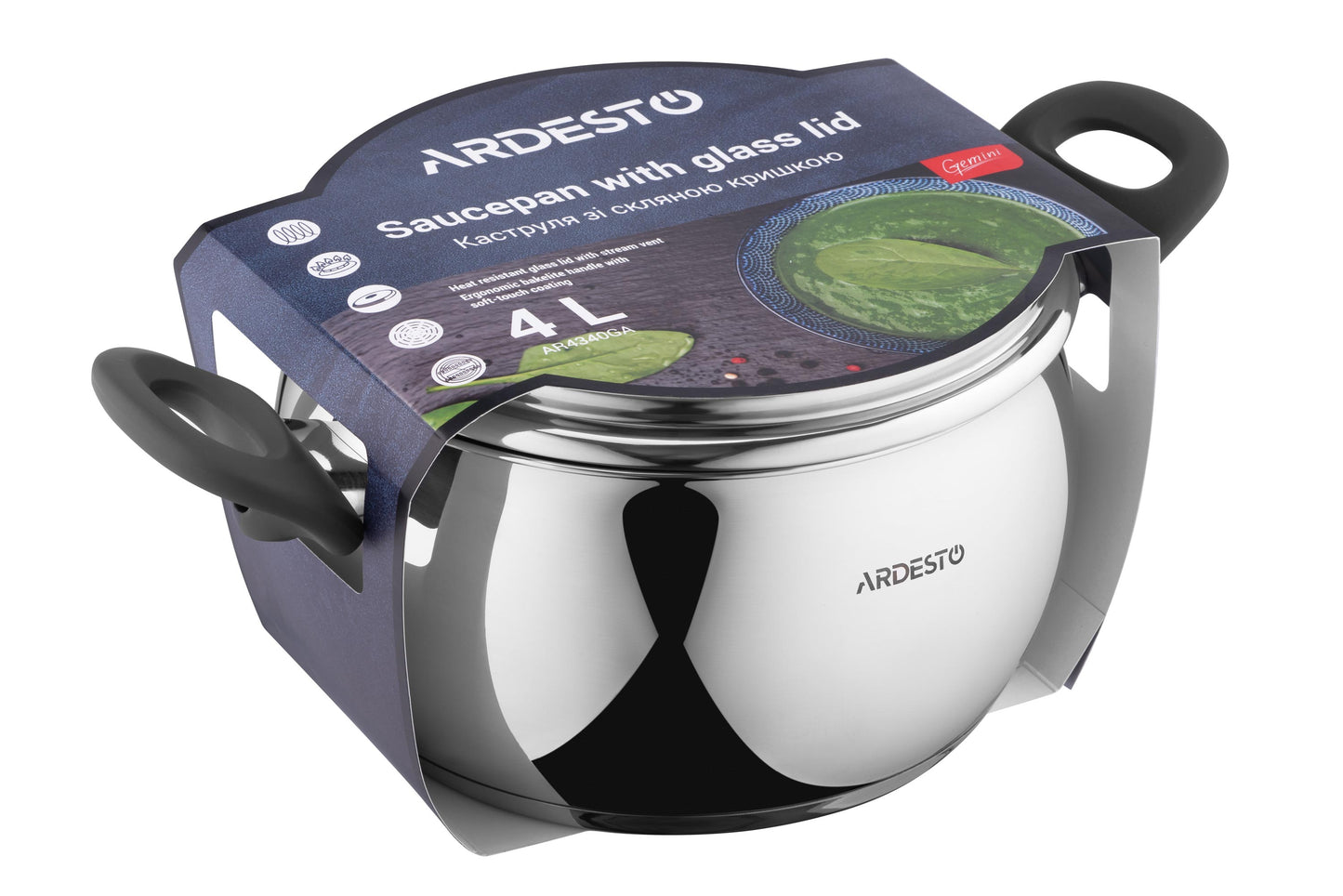 Ardesto Gemini Cremona AR4340GA Pot, 20 cm, 4 L - Image 4