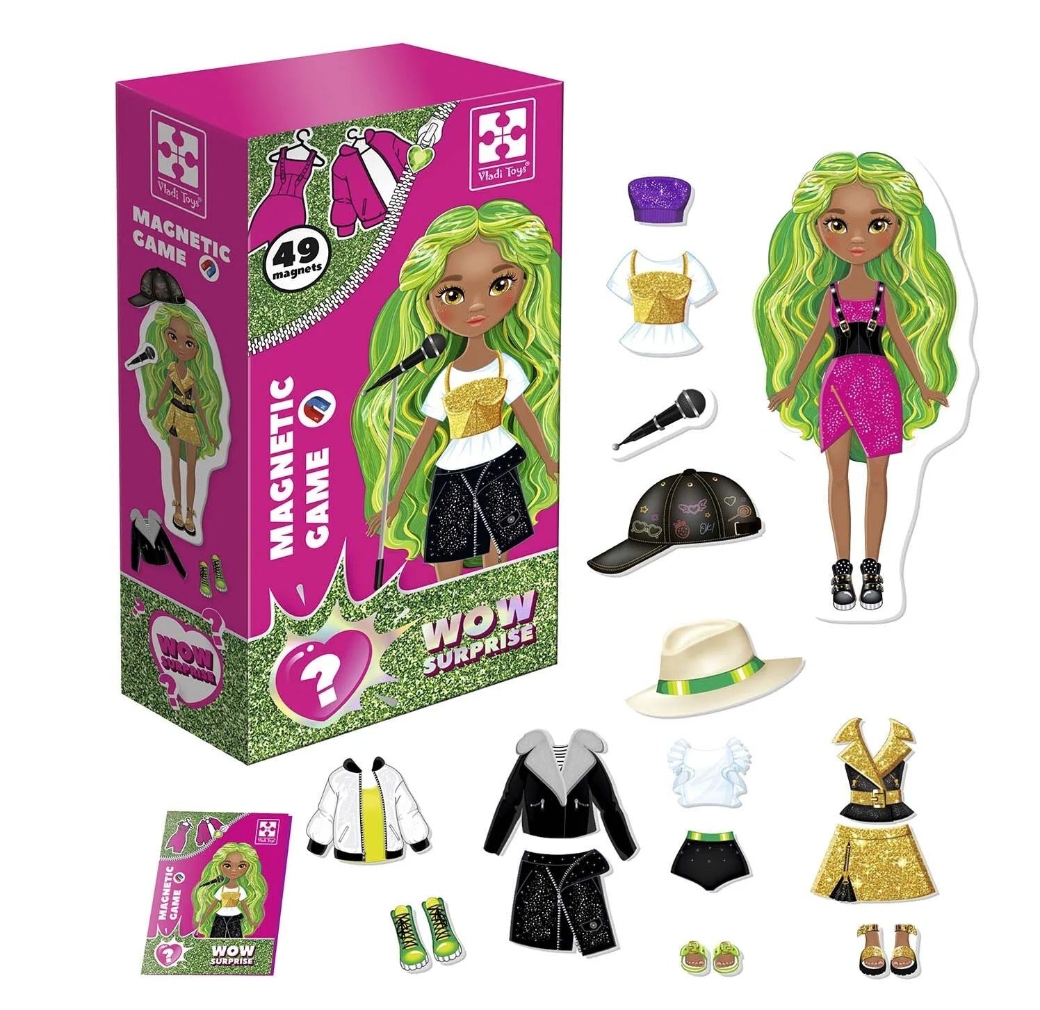 Vladi Toys VT3210-13 Magnetic Dress-Up Game, 49 Magnets