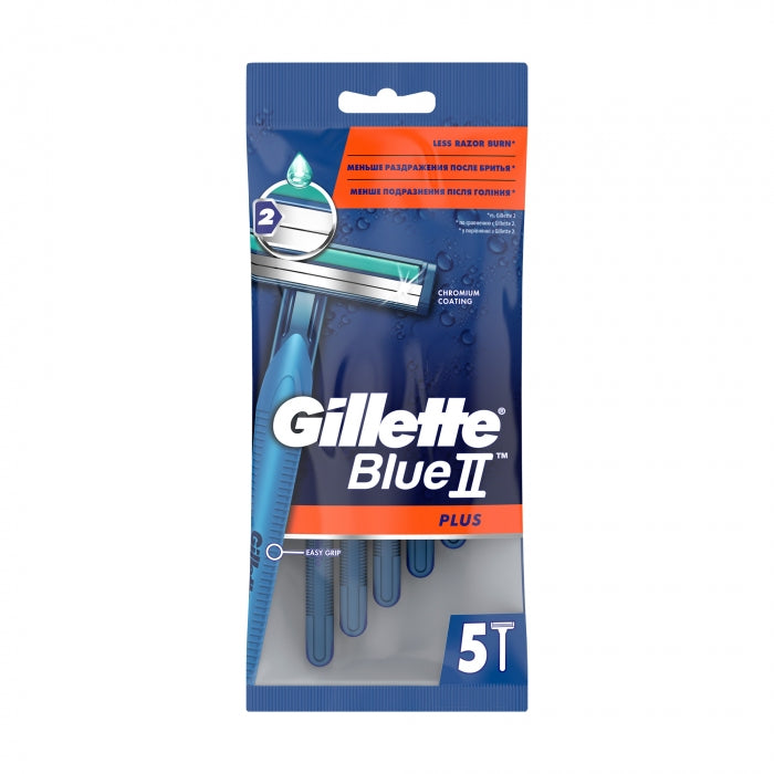 Gillette Blue II Plus Razors, 5 pcs