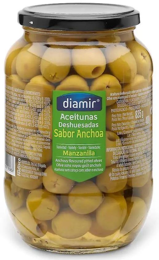 Diamir Pitted Green Olives, 835 g