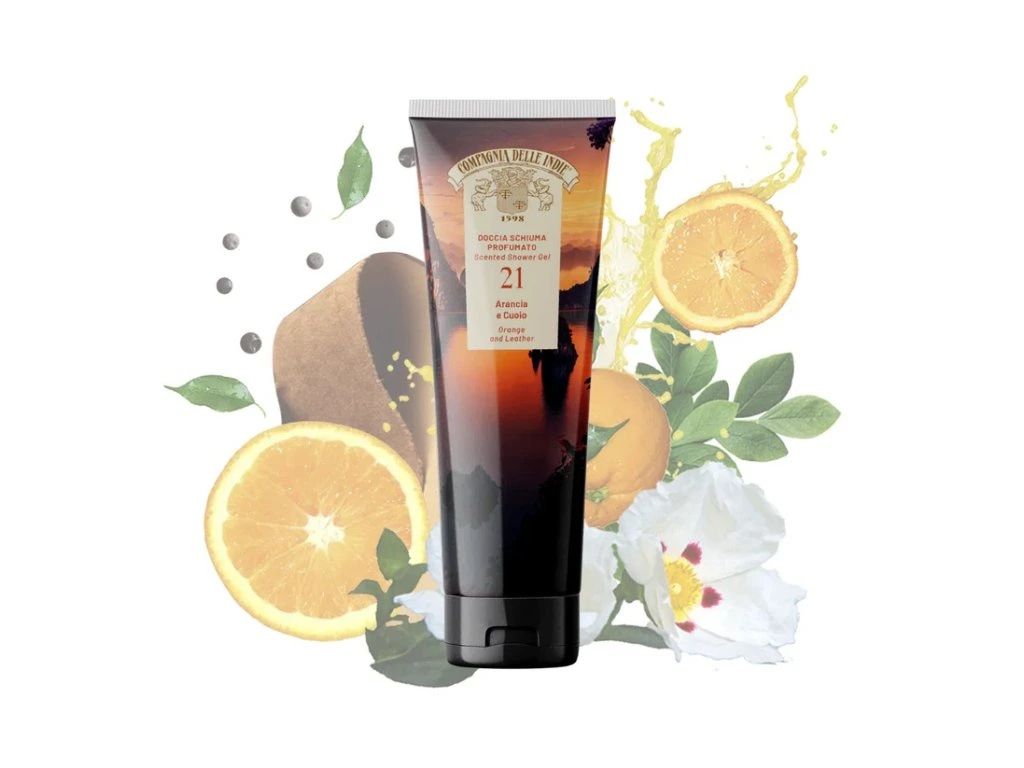 Compagnia delle Indie 21 Orange & Leather Shower Gel, 250 mL - Image 2