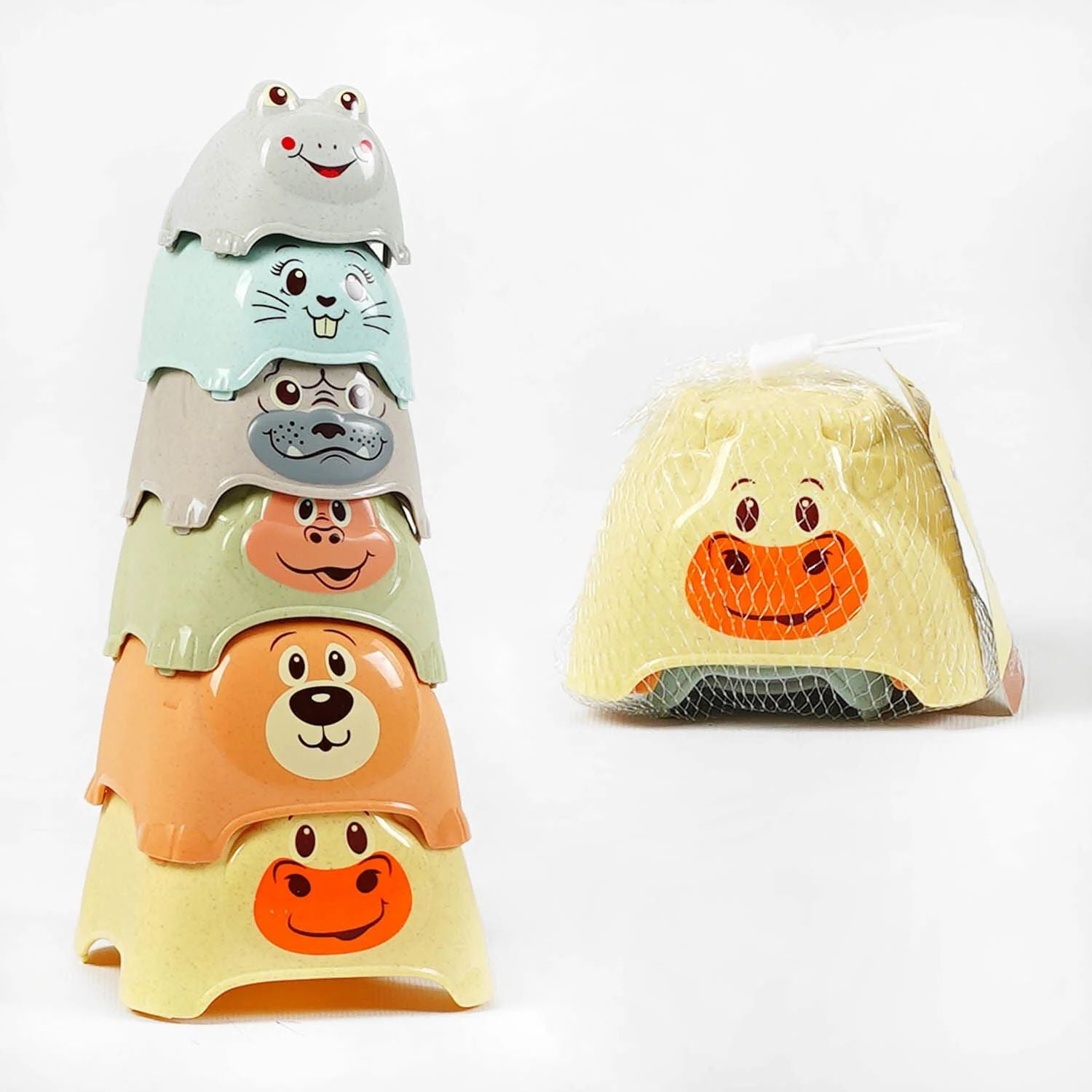 617-104 Funny Animals Stacking Toy, 6 pcs